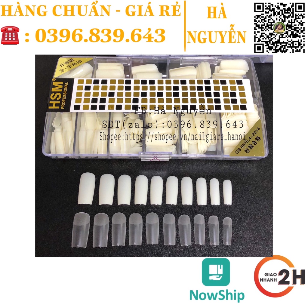 Móng Úp HSM Nhám Phom Vuông, HSM Nhám Phom Chuẩn Không Cần Mài Dũa - Móng chuẩn