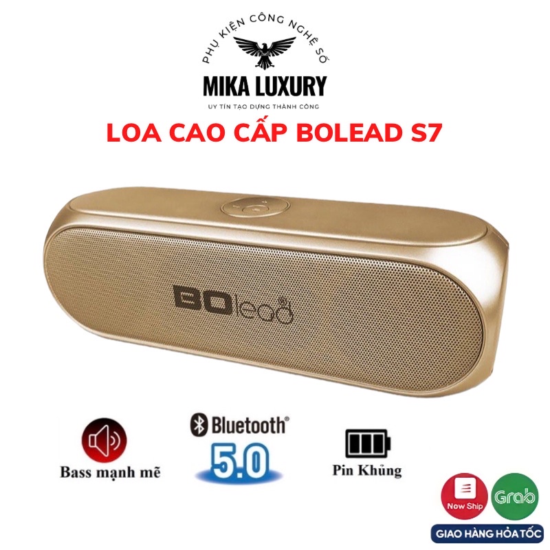 Loa Bluetooth Cao Cấp BOLEAD S7 Plus, Thiết Kế Sang Trọng Thích Hợp Thẻ Nhớ USB Nghe Nhạc Cực Hay Chất Lượng BH 12 Tháng