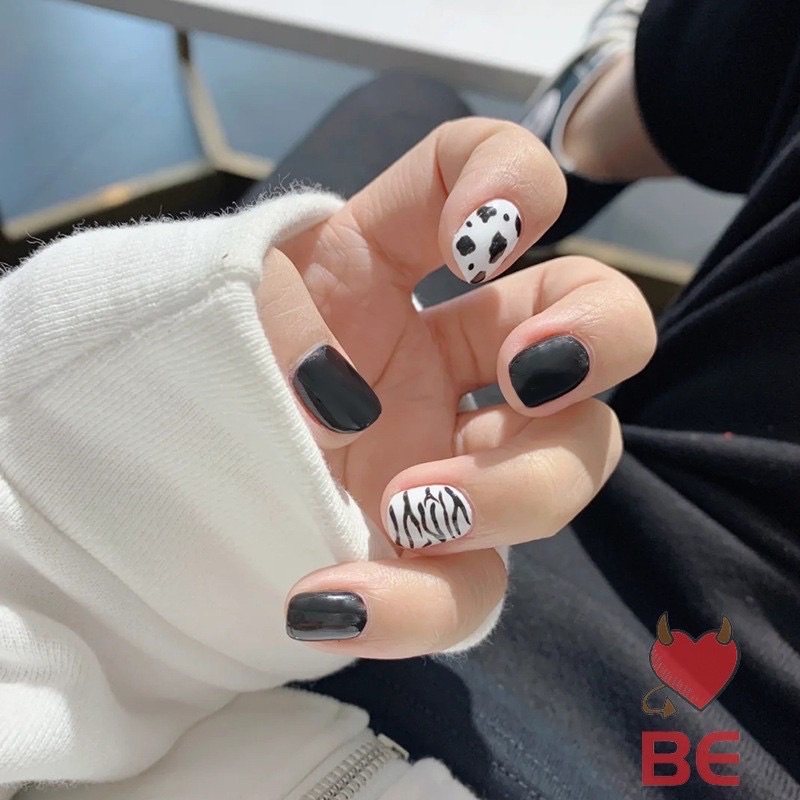 [Hàbg có sẳn]Bộ 24 móng giả hoạ tiết bò đóm