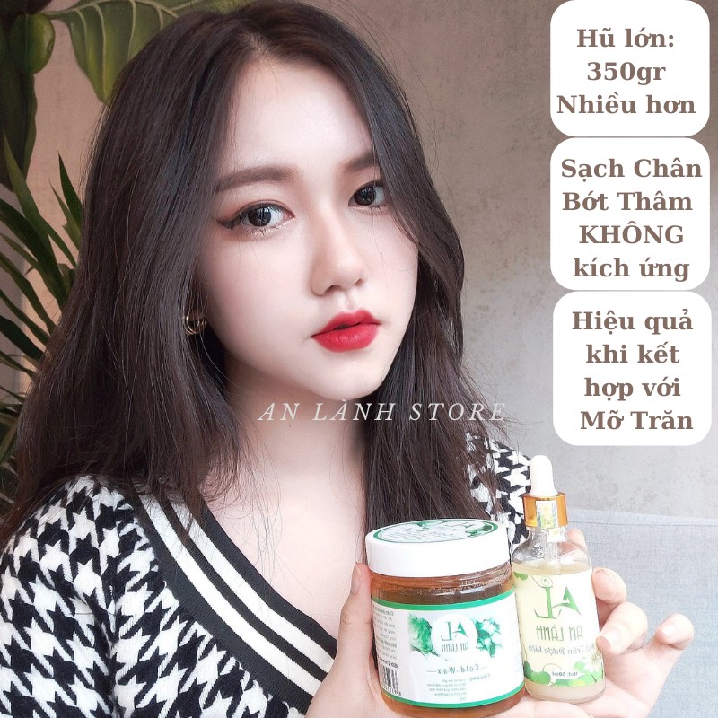 Kem tẩy lông Wax Lông  nách chân vùng kín mặt  chính hãng An Lành triệt lông vĩnh viễn ( Tặng 50 giấy và 2 que wax)