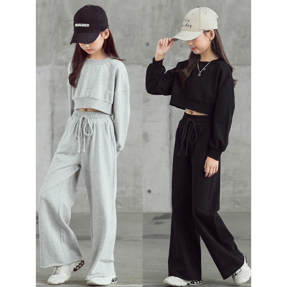 Bộ Quần Áo Nỉ Phong cách Hàn Quốc Thu Đông Dài Tay Cho Bé Gái Từ 15 Đến 40 Kg Ken Store