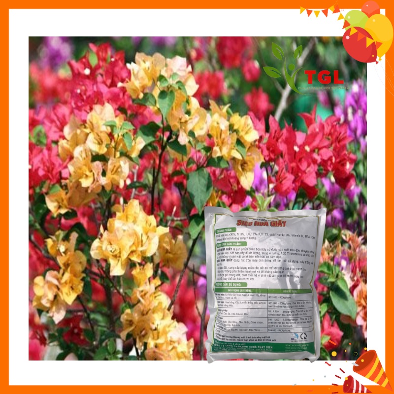 Phân Bón Hữu Cơ Siêu Hoa Giấy - Phân bón Hoa Giấy - Giúp Tậu Tán, Cứng Cây, Ra Nhiều Hoa, Gói 700gr