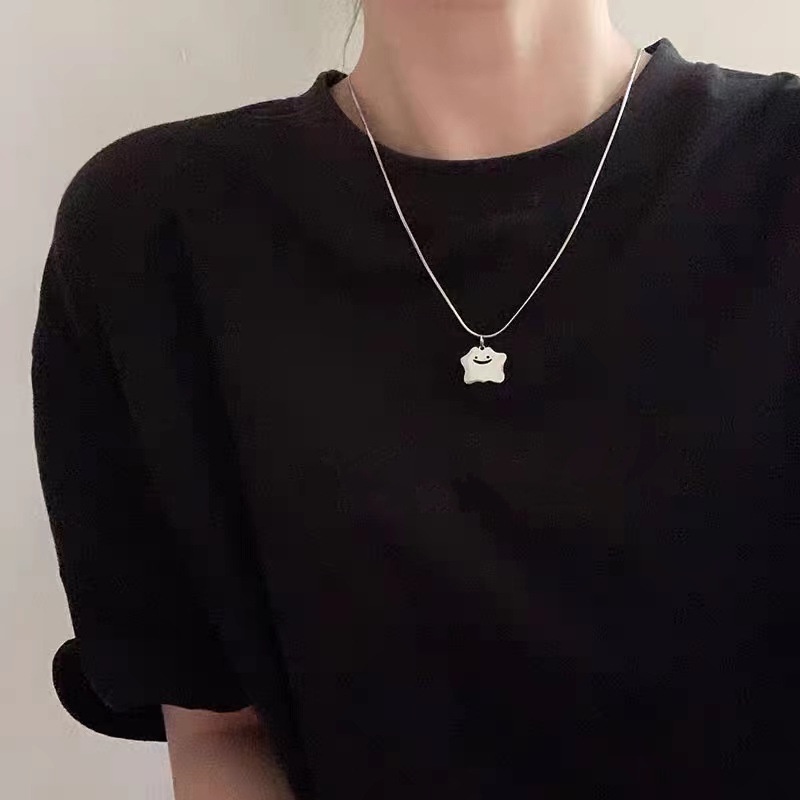 Dây Chuyền Thép Titan Mặt Hình Quái Vật Phong Cách Hip Hop Thời Trang Hàn Quốc