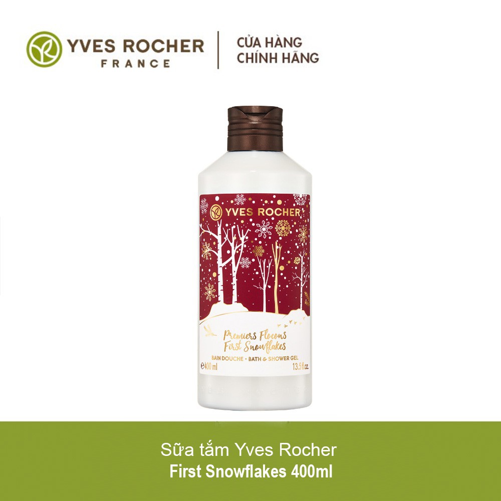 Sữa tắm Yves Rocher FIRST SNOWFLAKES BATH & SHOWER GEL 400ML- Hạnh nhân trắng