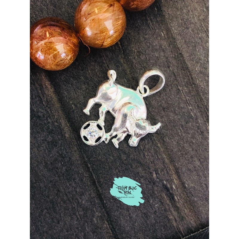 MẶT DÂY CHUYỀN BẠC CON GIÁP KIM TIỀN CHO BÉ