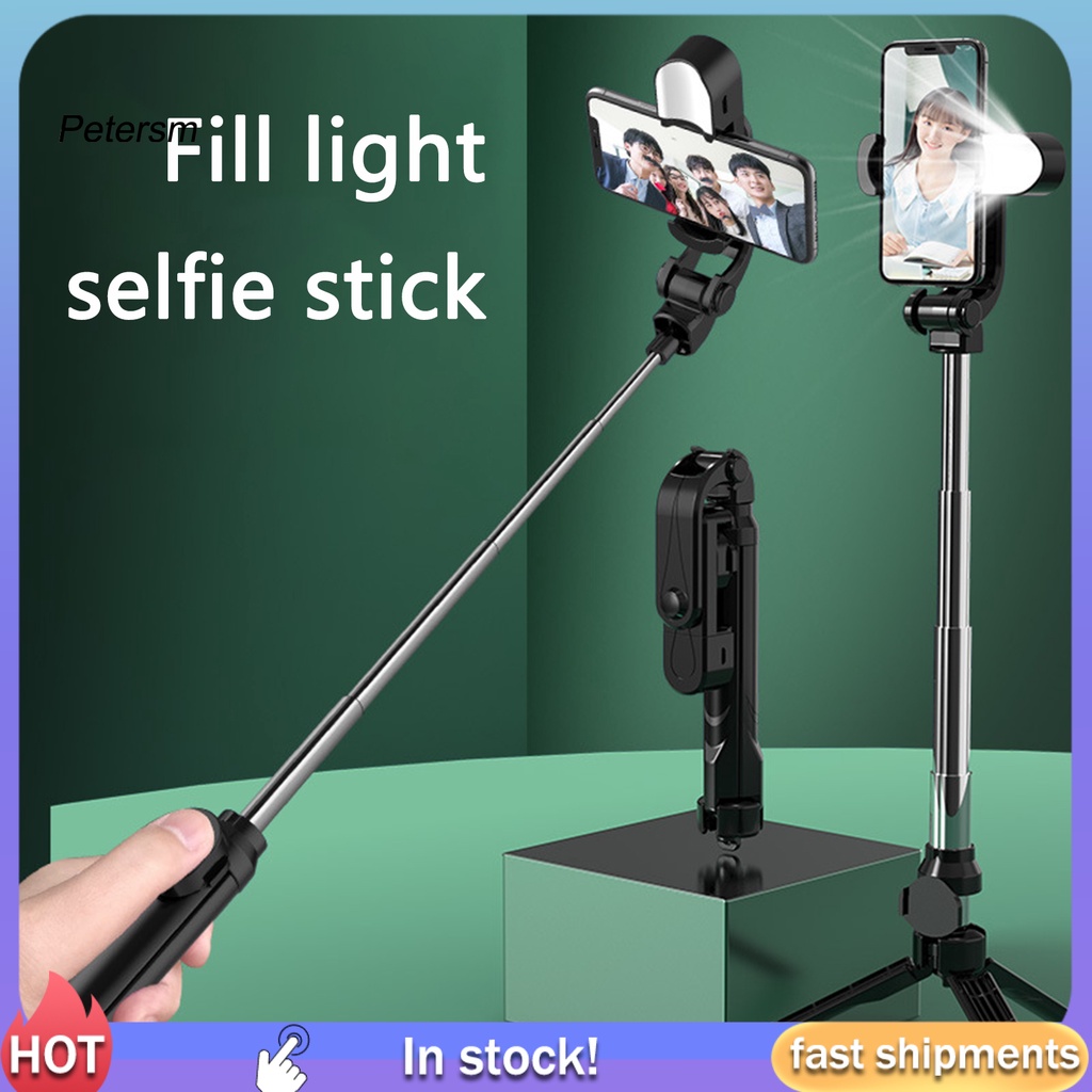 Gậy chụp hình tự sướng có đèn chiếu sáng kết nối bluetooth kiêm giá đỡ ba chân tiện dụng để phát trực tiếp XT05