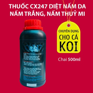Dung dịch trị ký sinh trùng trên cá Koi giúp cá bị nấm da, trị nấm thủy mi, nấm trắng trên cá cảnh hiệu quả chai 500ml