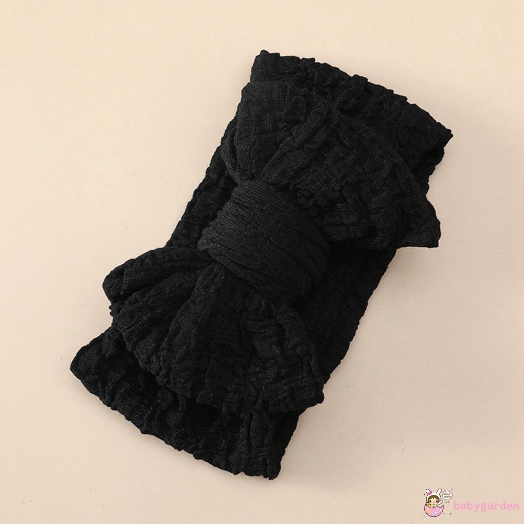 Babygarden- Băng Đô Thắt Nơ Màu Trơn Trang Trí Có Thể Tái Sử Dụng Cho Bé Gái Sơ Sinh