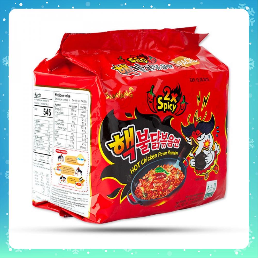 Mì gà siêu cay Samyang 2x nhập khẩu Hàn Quốc COMBO 5 GÓI