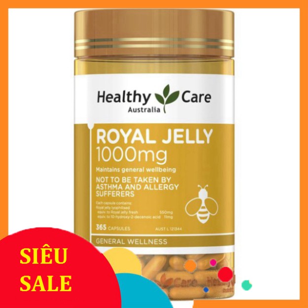 SIÊU RẺ SIÊU RẺ Sữa Ong Chúa Healthy Care Royal Jelly 365 Viên - Mẫu mới SIÊU RẺ SIÊU RẺ