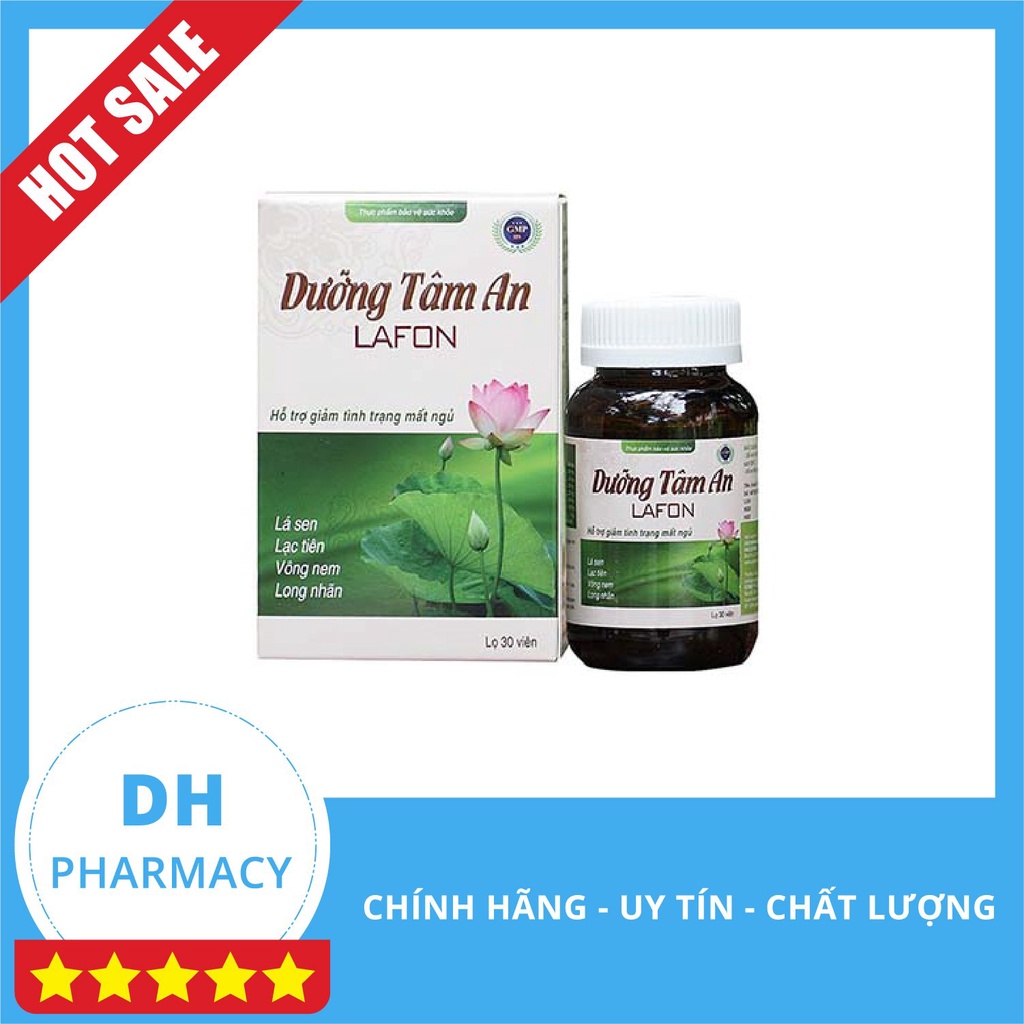 Viên uống giúp ngủ ngon và sâu giấc, hỗ trợ mất ngủ Dưỡng Tâm An Lafon (lọ 30 viên)