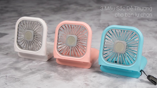 Quạt mini đeo cổ kiêm sạc dự phòng 3000mah