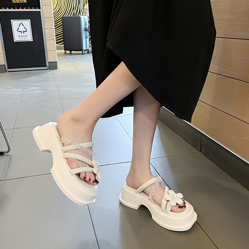 MURIOKI Dép Sandal Hở Ngón Đế Dày Thời Trang Đi Biển Mùa Hè Dành Cho Nữ