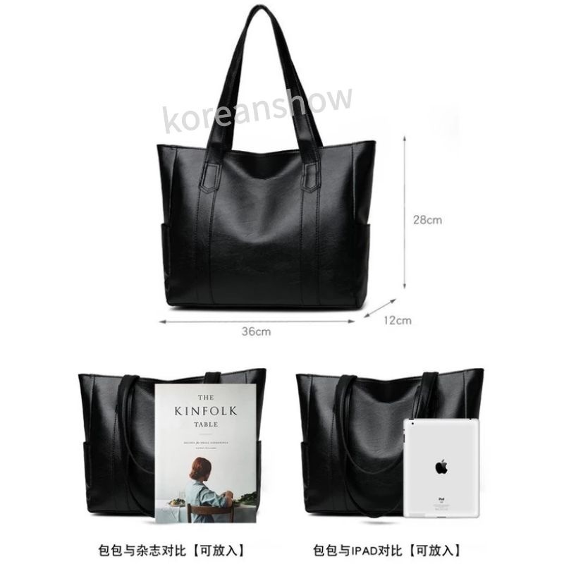 Túi Tote Túi Da Xách Tay Có Khóa Kéo Phong Cách Hàn Quốc Thời Trang Cho Nữ-76