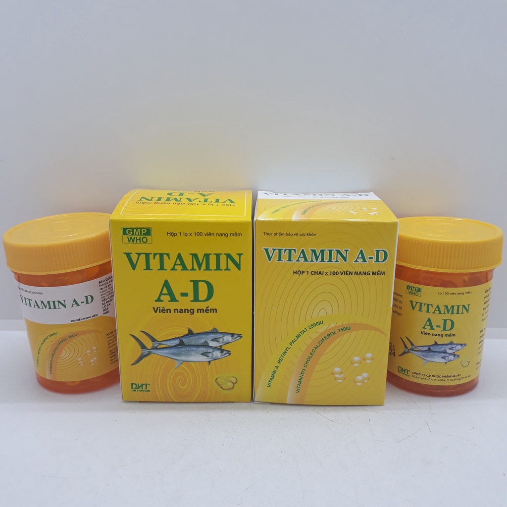 Vitamin A-D lọ 100 viên nang mềm