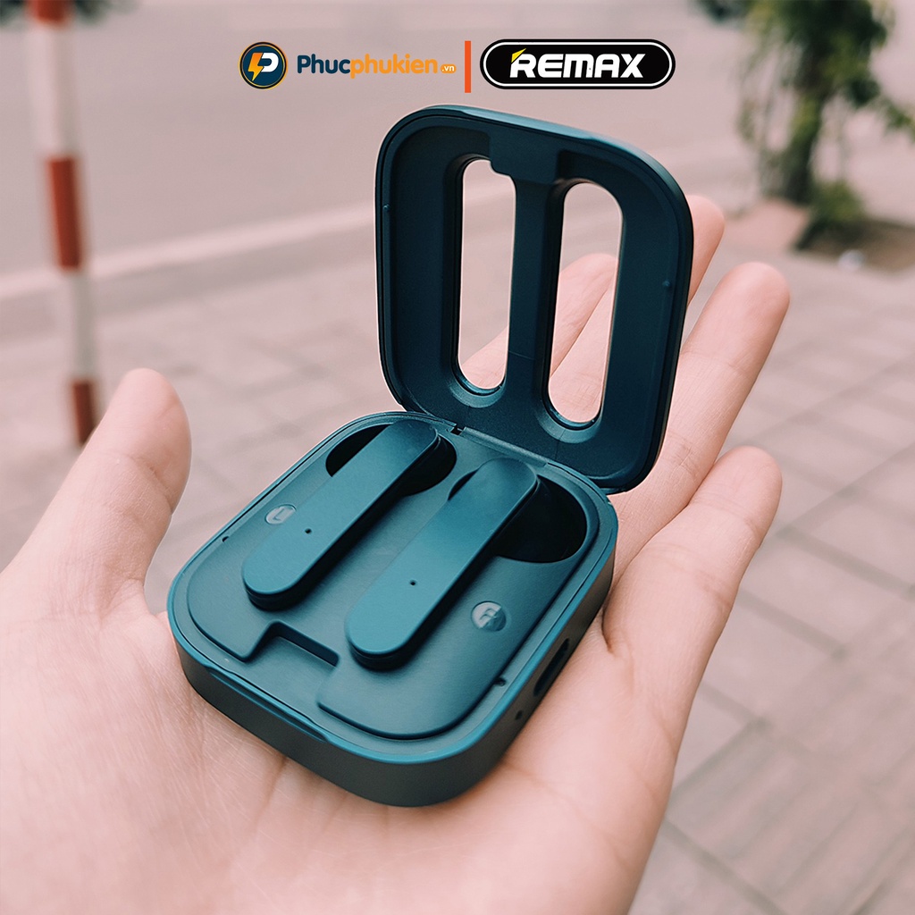 Tai nghe bluetooth không dây True Wireless Remax TWS45 kiểu dáng earbuds âm thanh Hifi mic thoại cảm ứng - Phúc Phụ Kiện