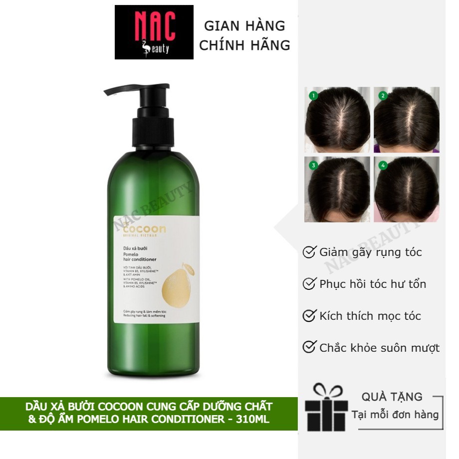 Dầu Xả Bưởi Cocoon Cung Cấp Dưỡng Chất &amp; Độ Ẩm Pomelo Hair Conditioner 310ml