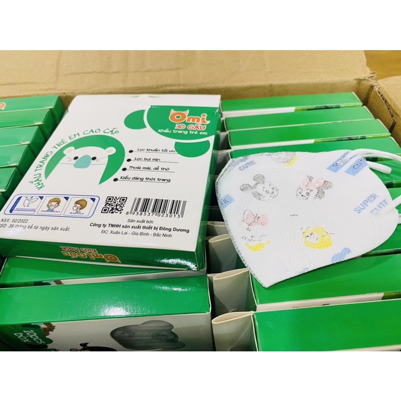 (Set 10 cái) Khẩu Trang KF94 | 2D | 3D (mẫu mới) cho bé