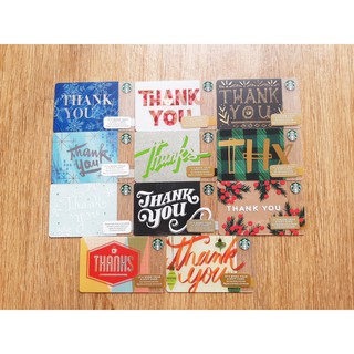 Thẻ Starbucks US lưu niệm - Phiên bản Thank You