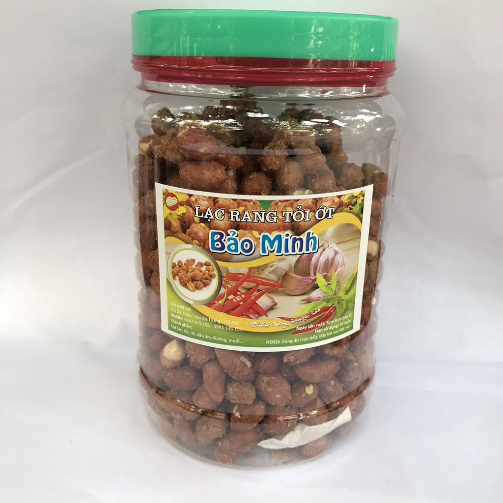 (HOẢ TỐC) Combo Mã 088 gồm 01 Lọ lạc tỏi ớt to 500 gam, 1 gói lạc kẹ đỏ 500 gam và 01 lọ muối ô mai 100 gam
