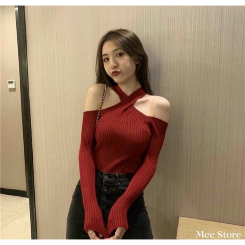 Áo yếm dài tay phong cách Hàn Quốc