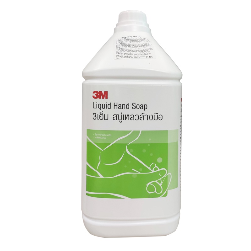 Nước rửa tay diệt khuẩn 3M hand soap, dạng gel, hàng nhập Thái, mùi hương nhẹ, can 4kg | BigBuy360 - bigbuy360.vn