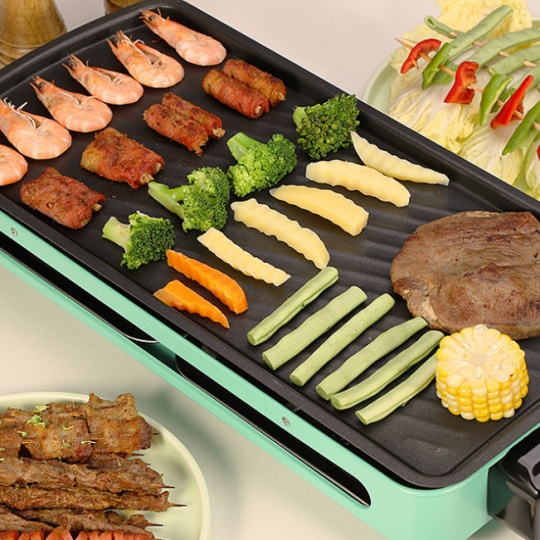 Bếp nướng điện không khói Hàn Quốc tặng kèm khay và vỉ nướng