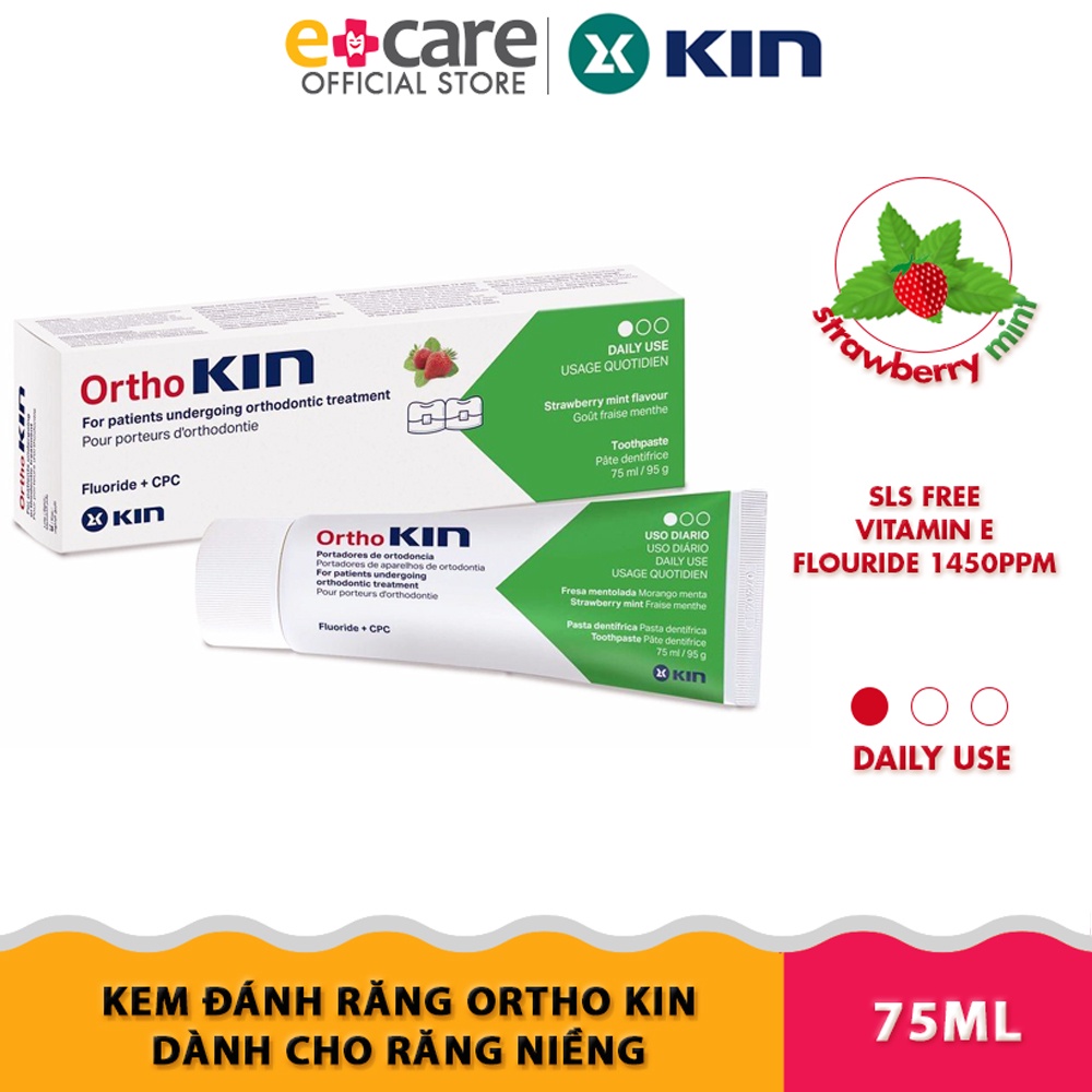 Kem đánh răng Ortho Kin cho răng niềng 75ml