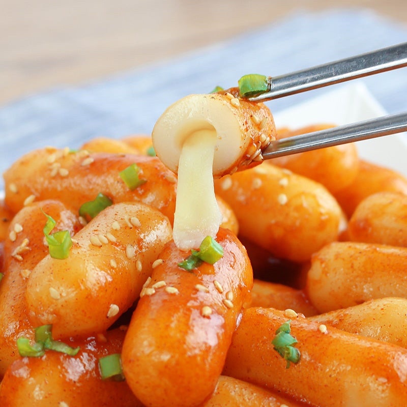 Set Lẩu Tokbokki Phomai kèm sốt, set bánh gạo cay hàn quốc đặc biệt siêu nhiều bánh gạo