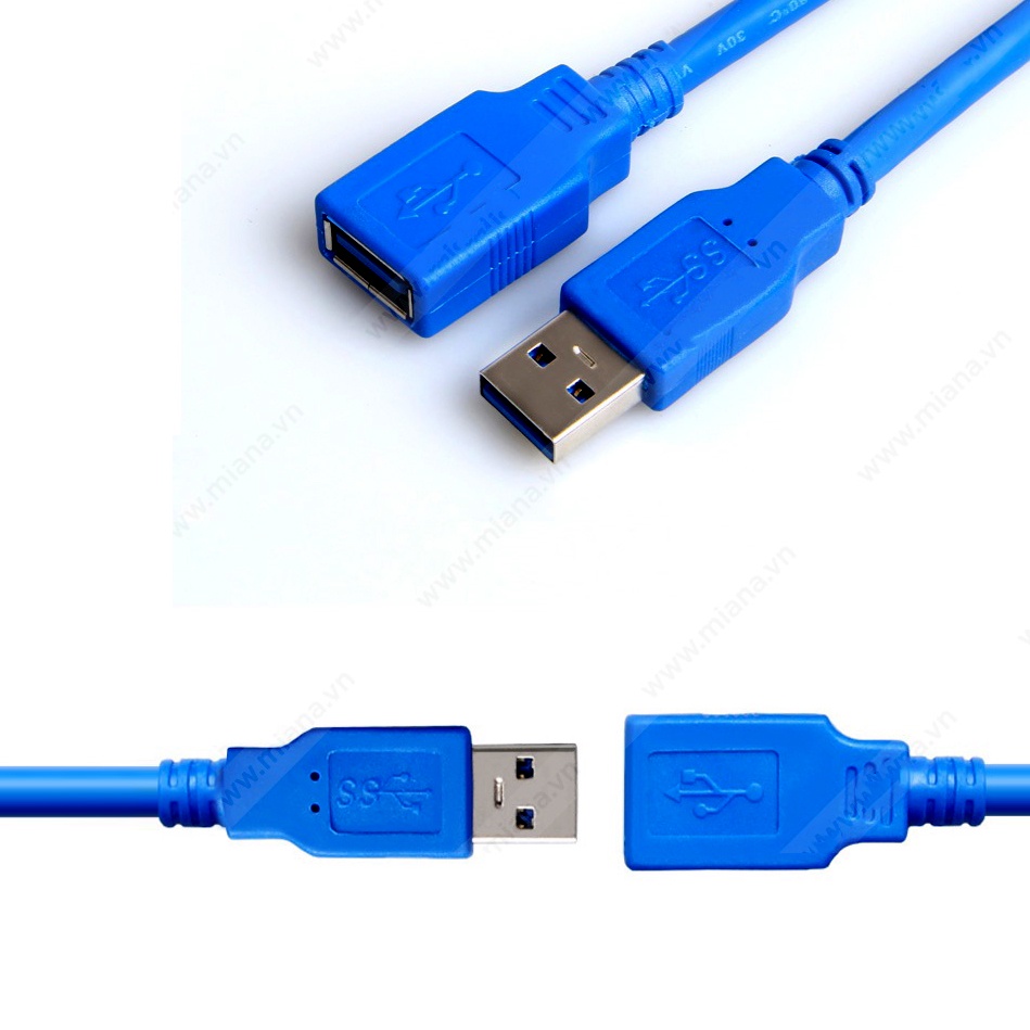 Dây Nối Dài Usb 1.5M Xanh Cáp Nối Dài Chống Nhiễu 2 Đầu Siêu Bền