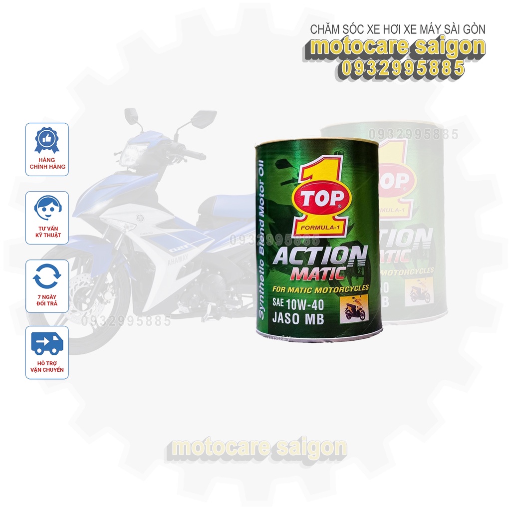 Nhớt xe ga cao cấp Top1 Action Mactic 10W40 1L