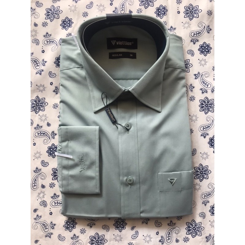 ÁO SƠMI VIỆT TIẾN MÀU TRƠN TAY NGẮN CHÍNH HÃNG GIÁ RẺ | BigBuy360 - bigbuy360.vn