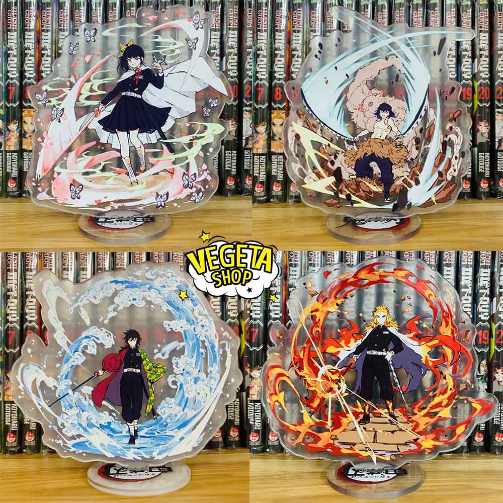 Mô Hình Tượng Standee Acrylic Mica 2 mặt Thanh Gươm Diệt Quỷ - Kimetsu No Yaiba - Tanjiro Nezuko Zenitsu Rengoku Shinobu