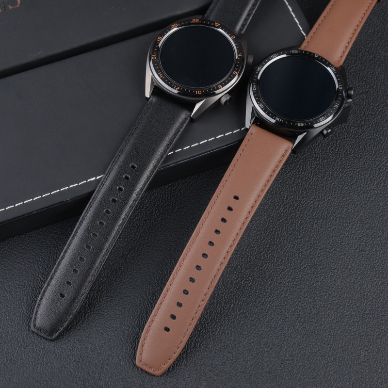 Dây đeo bằng da cho đồng hồ Huawei Watch GT 3 46mm GT3 42mm GT GT 2 Honor Magic Watch 2 Pro 20 22mm