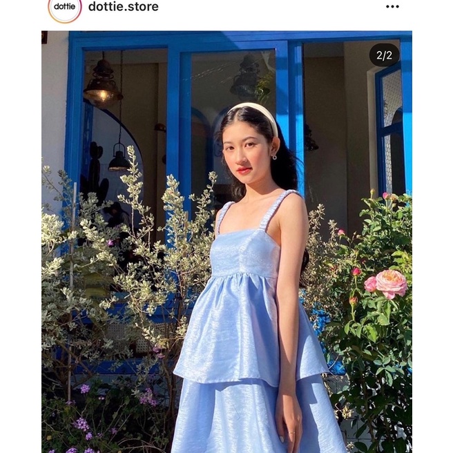 [PASS - HÌNH THẬT] Đầm Babydoll Dottie Xanh Babyblue