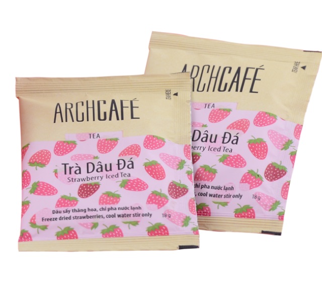 TRÀ DÂU ĐÁ - Mẫu mới ( Strawberry Tea - Archcafe)