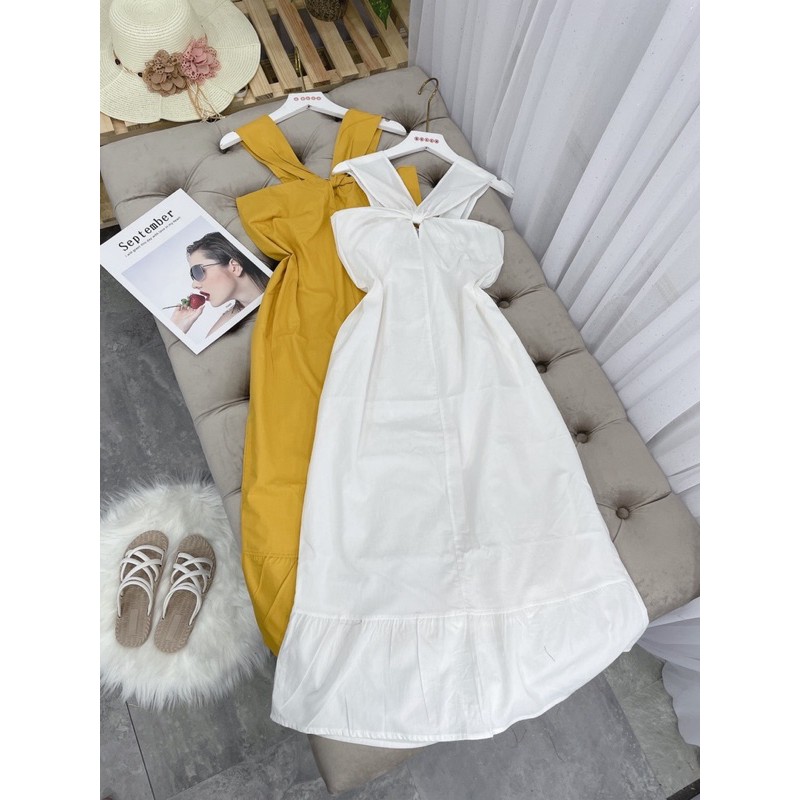 Váy xuông cổ yếm siêu hót  Chất thô đũi mềm đẹp | BigBuy360 - bigbuy360.vn