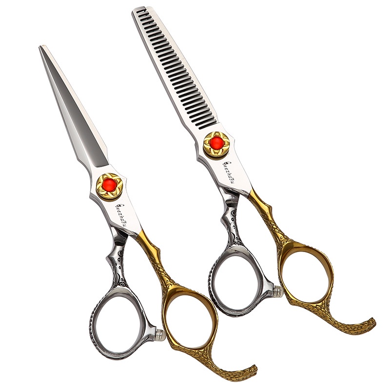 Kéo cắt tóc đầu dẹt 6.0 Inch 440C chất lượng cao