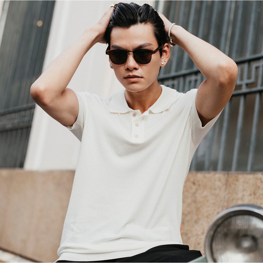 Áo polo nam premium trắng HIGHWAY MENSWEAR Aston