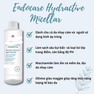 Tẩy trang Endocare Hydractive Micellar Solution Agua Micelar 400ml