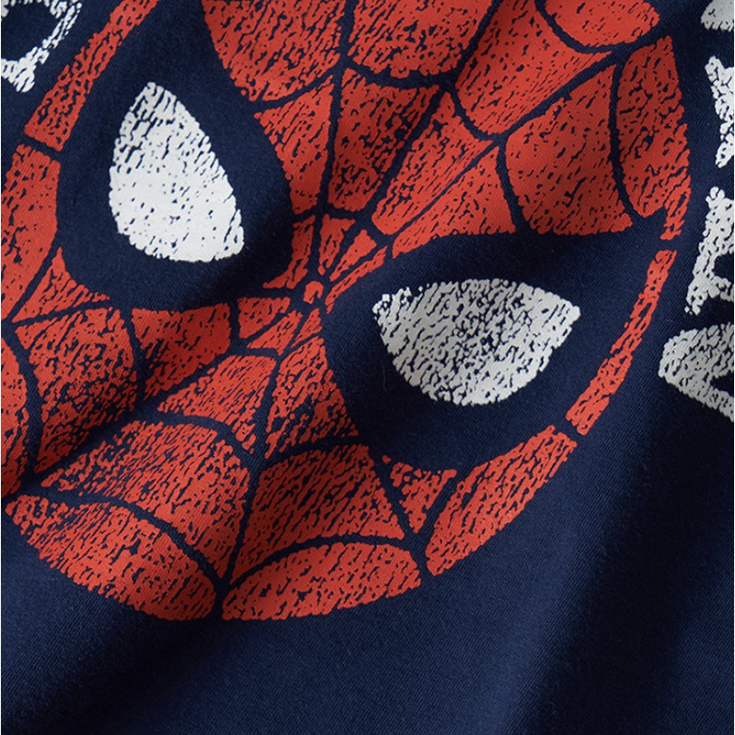 Áo thun bé trai Malwee in hình siêu nhân người nhện màu xanh đen đẹp tiêu chuẩn Châu Âu hiện đại chất cotton