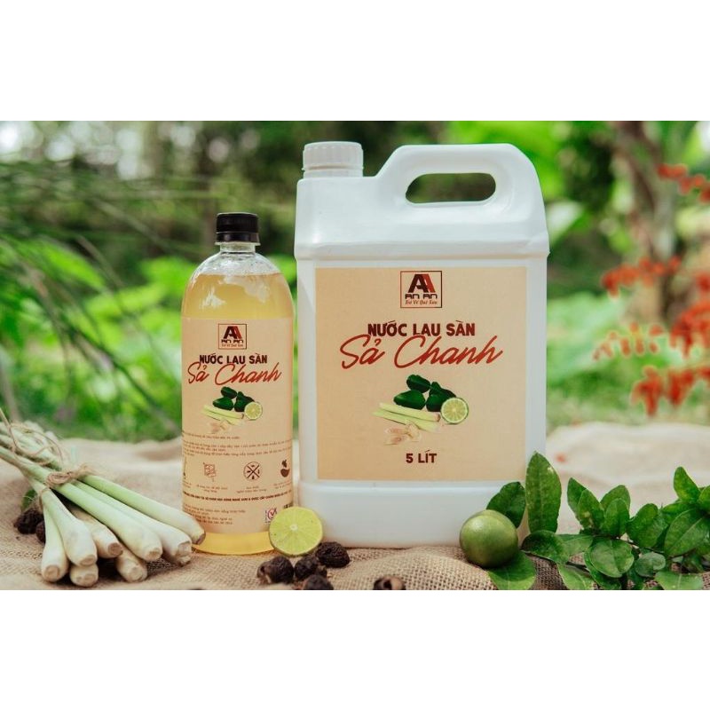 Nước lau sàn hữu cơ tinh chất sả chanh, thảo mộc An An, 1L