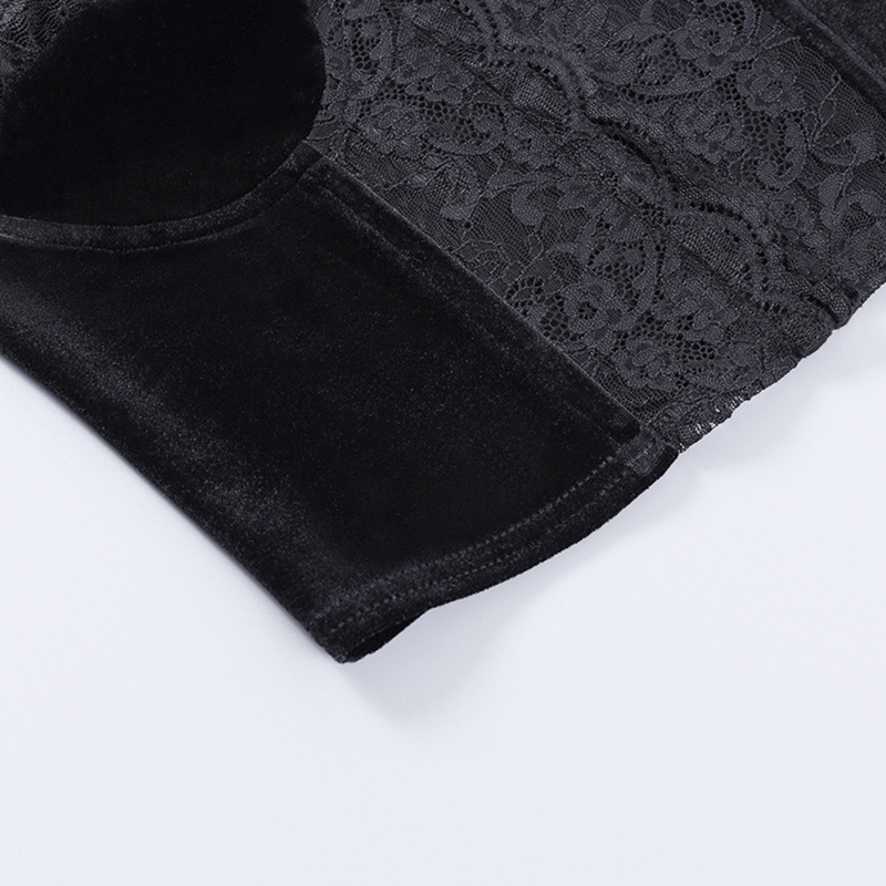 Áo Croptop Hai Dây Phối Ren Gợi Cảm Cho Nữ