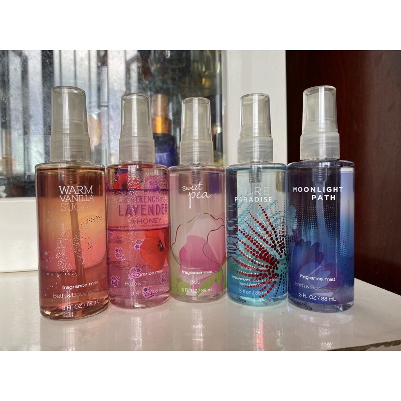 XỊT THƠM BODY MIST BATH AND BODY WORKS MINISIZE 88ml CÁC LOẠI