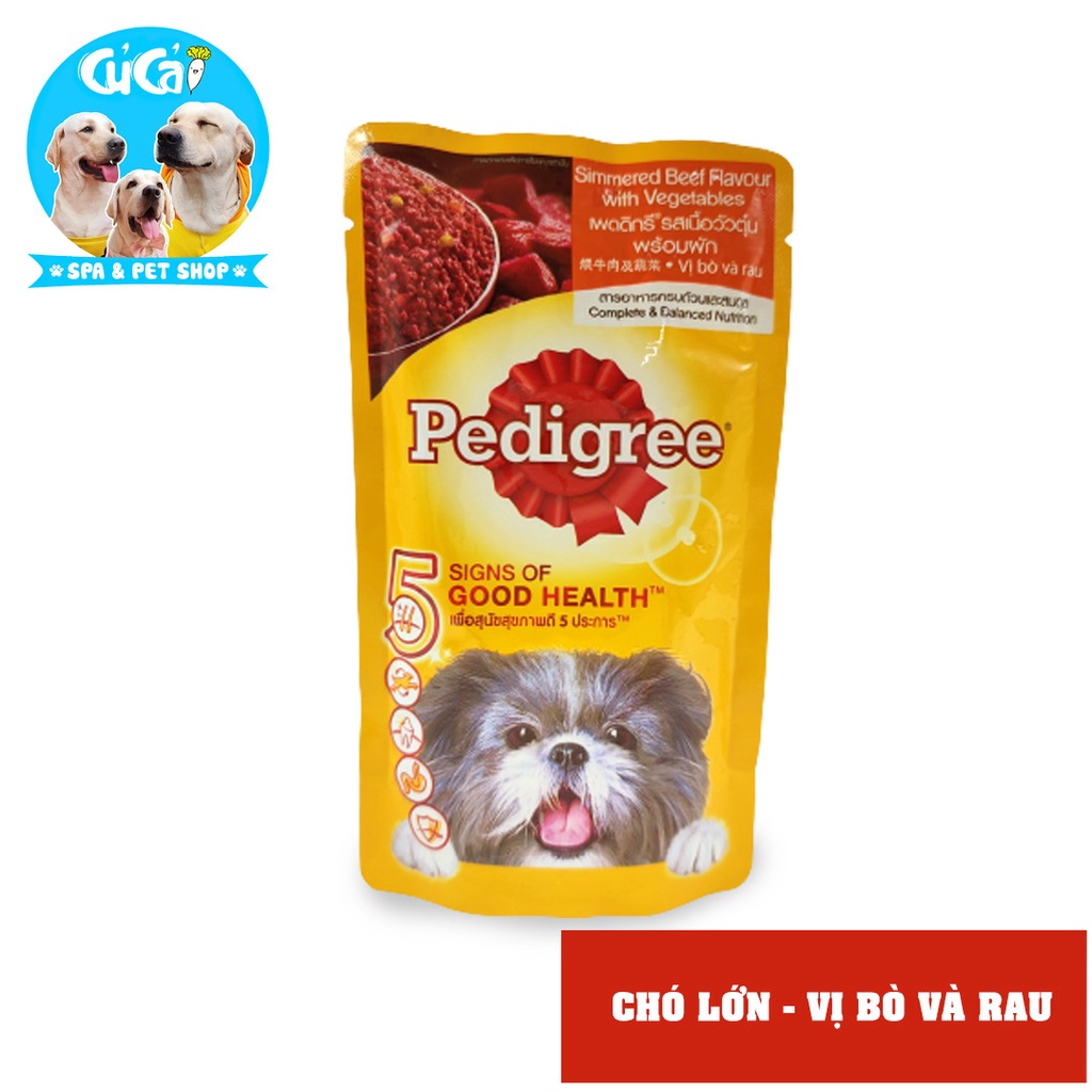 Pate cho chó Pedigree 130g nhiều vị thơm ngon, pate chó bổ sung đầy đủ vitamin cho cún - Củ Cải Pet Shop
