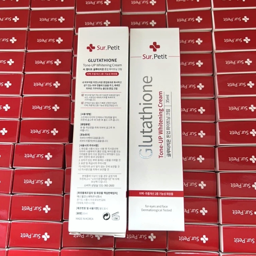 Kem dưỡng da Sur.Petit Glutathione Tone-UP Whitening Cream 35ml, Kem dưỡng kích trắng da Hàn Quốc