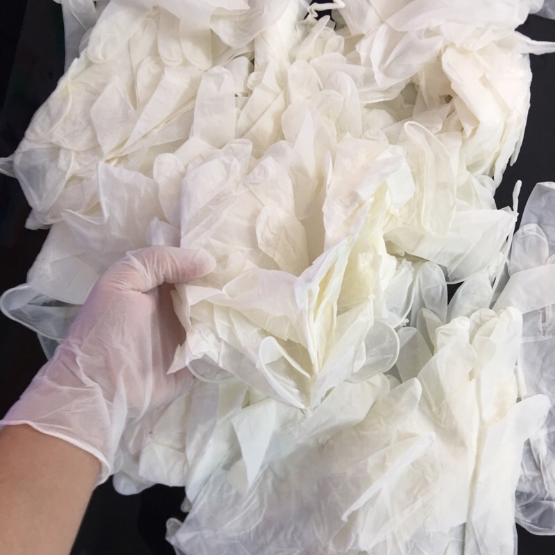 Găng Tay Cao Su Màu xanh siêu dai , siêu dày  Chống Trượt Chống Mài Mòn Dùng 1 Lần  +Ảnh Thật shop