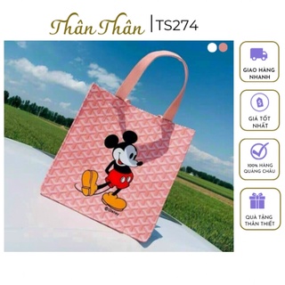 Túi xách tay hoạ tiết chuột micky