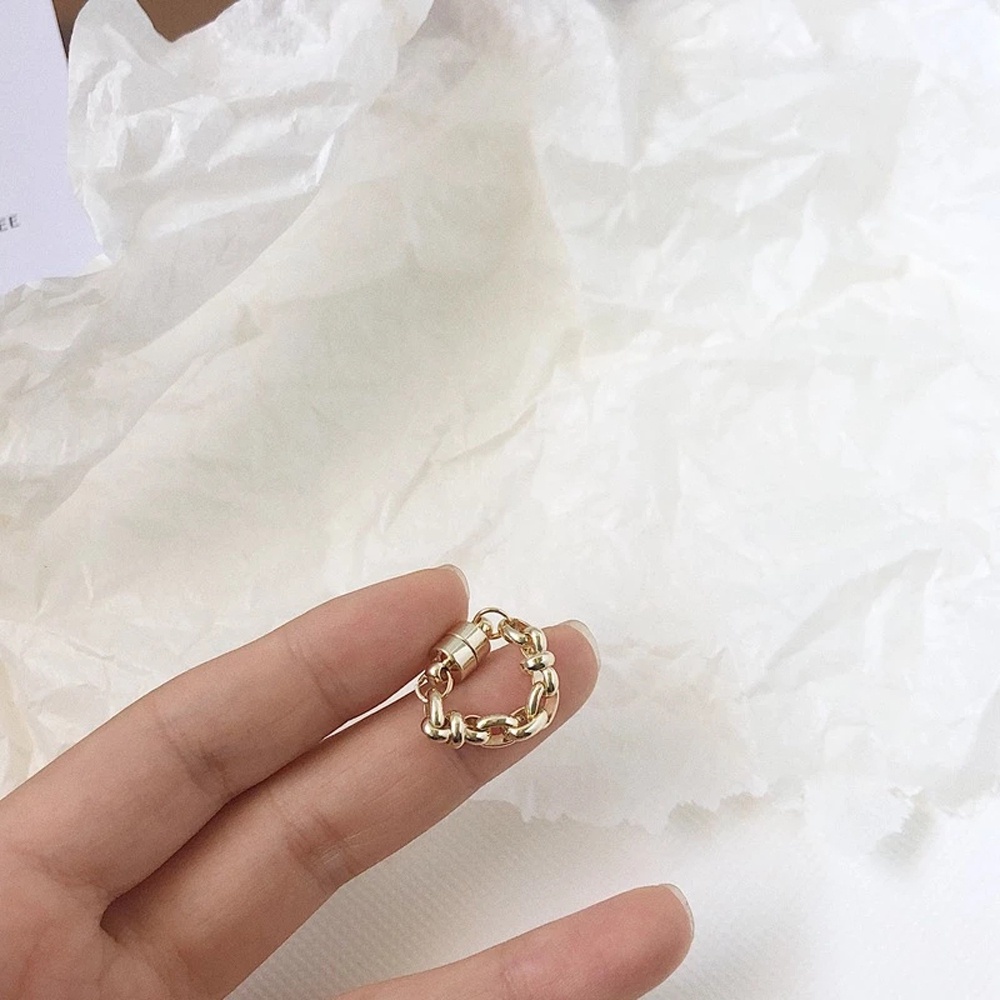 Khuyên kẹp vành tai nam châm nhiều màu phong cách punk cá tính cho nữ