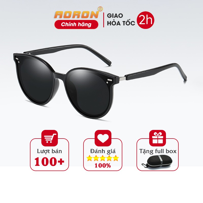 Kính mát thời trang Aoron mới 2021 gọng tròn mắt tròng phân cực phiên bản Hàn Quốc nam và nữ AK001
